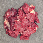 Rindfleisch geschnetzelt – rohes Muskelfleisch für Hunde aus der Ostschweiz