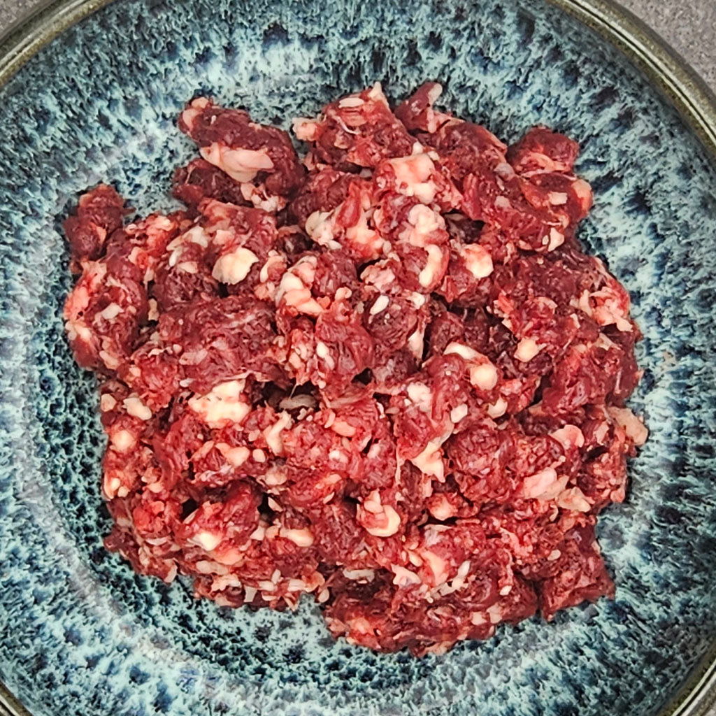 Rindfleisch gewolft – rohes Muskelfleisch für Hunde aus der Ostschweiz