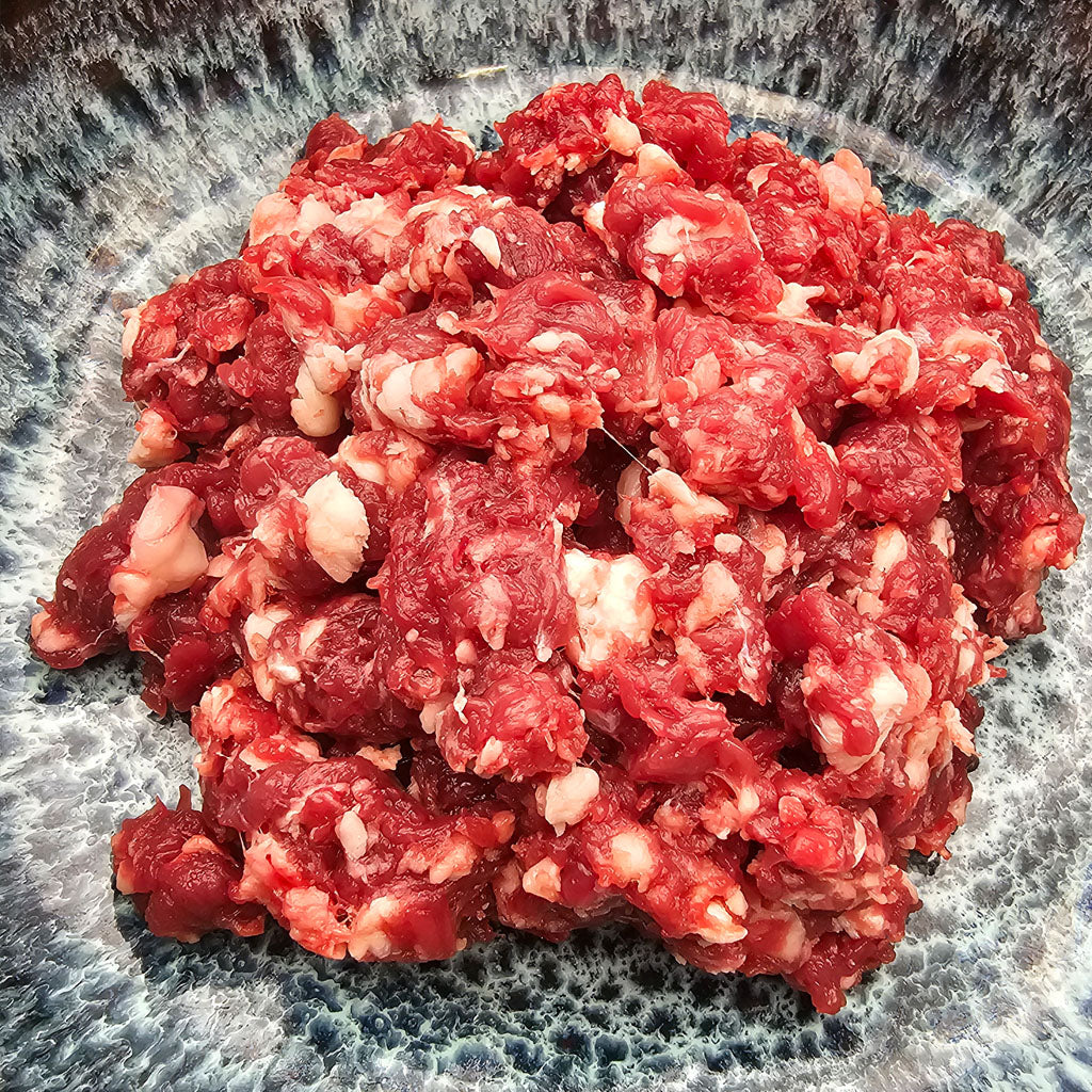 Rindfleisch gewolft – rohes Muskelfleisch für Hunde aus der Ostschweiz