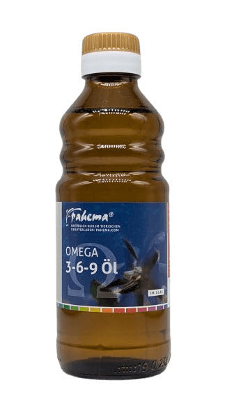 Omega 3-6-9 Öl – natürliche Nahrungsergänzung von Pahema für Hunde & Katzen