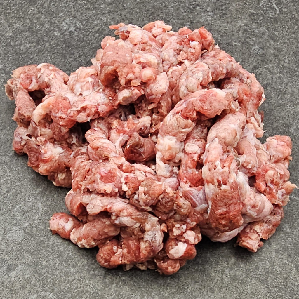 Wasserbüffelfleisch gewolft