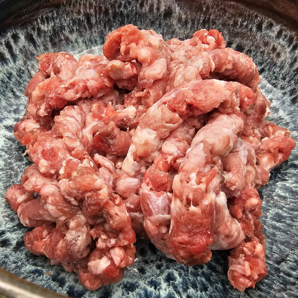 Wasserbüffelfleisch gewolft